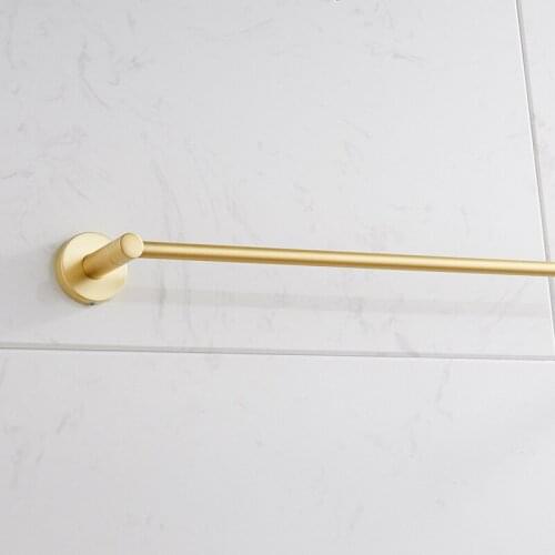 Vidric Frosted single towel bar towel hanging all copper white gold modern bathroom shelving metal pendant