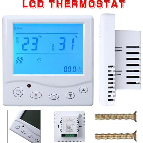 High Quality LCD Electric Heating Thermostat Durable Programmable Temperature Controller System For Home Hotel Office