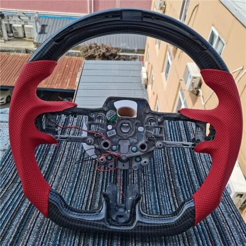 100% Real Carbon Fiber LED Steering Wheel for Ford Mustang GT Performance