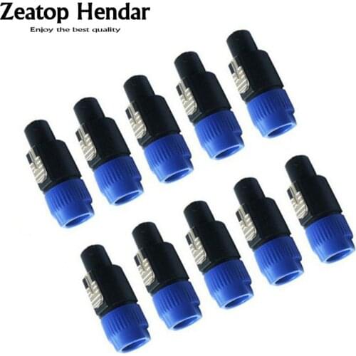 20Pcs 4Pin Speakon Cable Connectors 4 Pole Plug Male Audio Speaker Connector