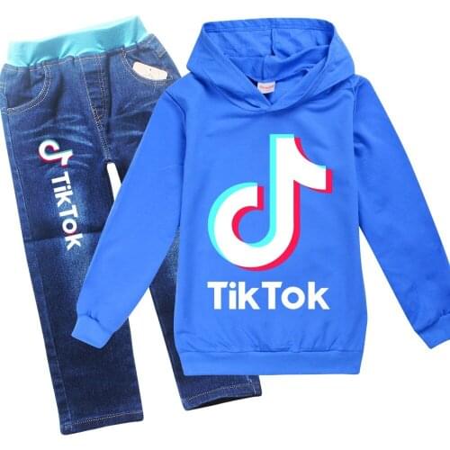 2020 Fashion Girls Clothing Set Spring Autumn Casual Cotton Hooded Childrens Clothing All Girls Hoodie + Jeans 2pcs/Set 2-16Y