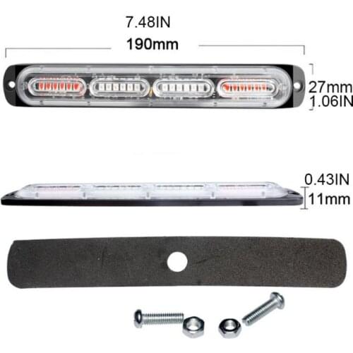 24LED 72W Emergency Strobe Lights Bar 12-24V Car Warning Flashing Lamp Bar