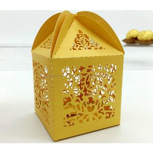 50PCS Candy Box with Ribbon Baby Shower Gift Boxes Wedding Candy Boxes Wedding Decoration Party Supplies Gifts for Guests 8Z