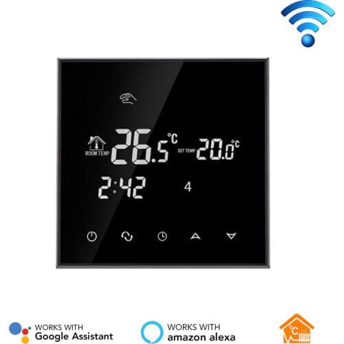 AC220-240V WiFi LCD Touch Screen Time Display Thermostat Weekly Programmable Electric/Water/Boiler Temperature controller