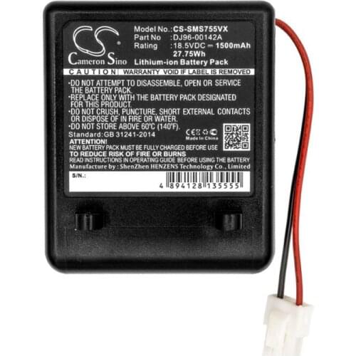 Cameron sino 1500mah battery for SAMSUNG SS7550 SS7550m SS7555 SSR200 DJ96-00142A DJ96-00142B Vacuum Battery
