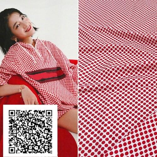 Brand new cute pink windbreaker polka dot high custom womens clothing jacket hand-printed fabric windbreaker fabric