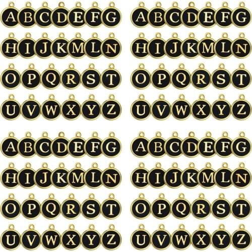 104 Pcs Mixed Alphabet Beads and Metal Alphabet Pendants Initials Pendants Alphabet Pendants, Used for Jewelry Making
