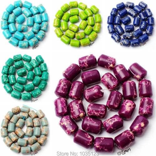 High Quality 11x15mm 6 Color Natural Crazy Lace Agates Column Shape DIY Loose Beads Strand 15" Creative Jewellery Making wj294