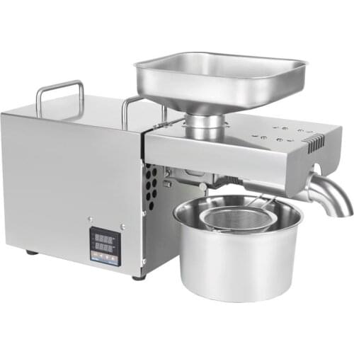 110V/220V Household Oil Press 5-7.5KG/H Intelligent Temperature Control Stainless Steel Automatic Oil Press 750W