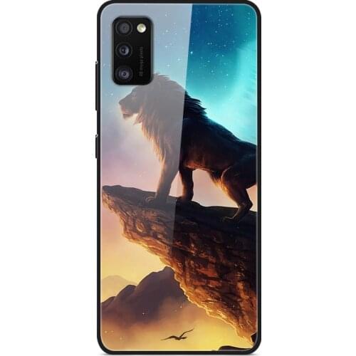 For Samsung Galaxy A41 Phone Case Tempered Glass Case Back Cover Series 2