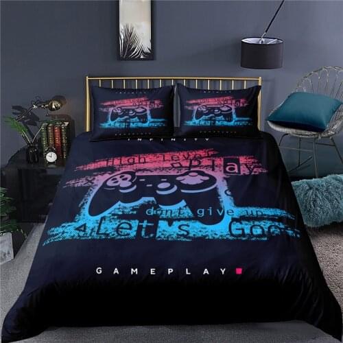 Gamepad Douvet Cover Set Queen Bedding set Creative Black Comforter Bed Cover Housse De Couette Bedclothes 2/3pcs