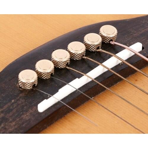High Quality Pure Copper Guitar Strings Pegs Folk Acoustic Guitar Bridge Pin Guitarra Strings Peg String Nail Guitar Practice
