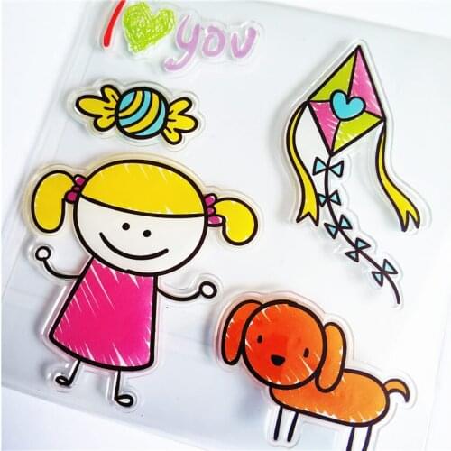 Hot selling kite transparent clear stamp / silicone seal roller stamp DIY scrapbook album / card production