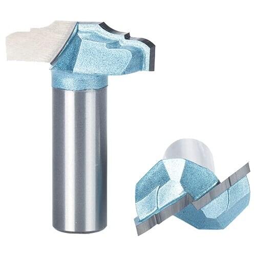 HUHAO 1/2" Shank Half Round bit Door Pattern Sculpture Endmill Router Bits for Wood Tungsten Woodworking Tool Milling Cutter