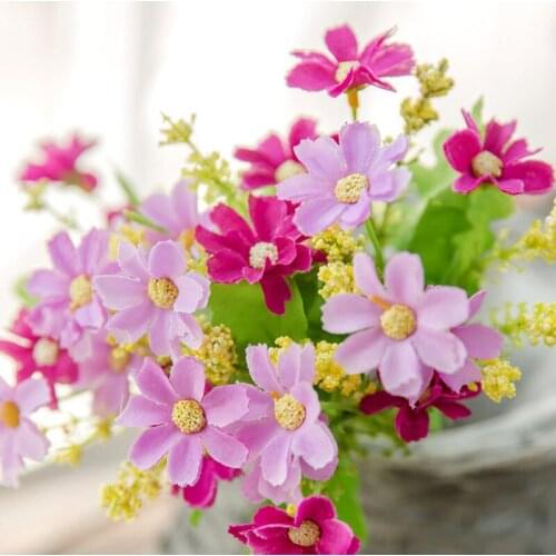 28 Head Artificial Daisy Flowers Bouquet Wedding Decoration Fake Flowers Table Home Decor Garden Living Room Accessories