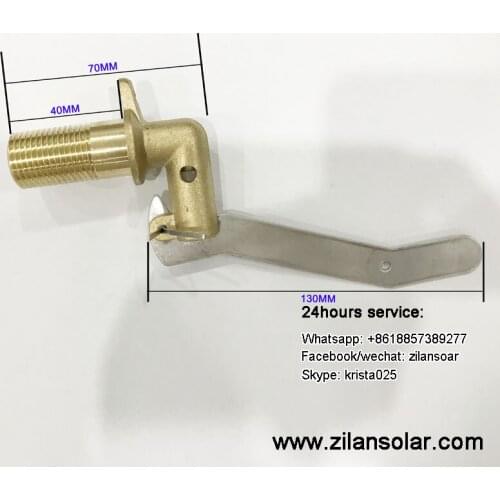 1/2" long thread brass switch valve for assistant tank with straight arm