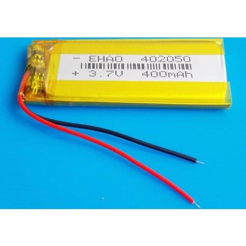 402050 400mAh 3.7V rechargeable lipo battery li polymer lithium battery for MP3 MP4 GPS DVD bluetooth recorder e-book camera