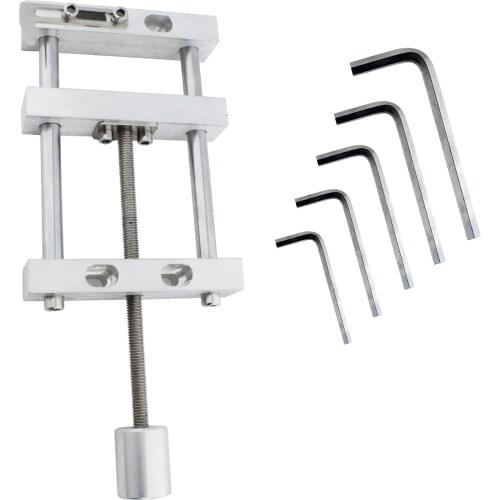 3.5 Inch Mini Drill Press Vise Metal Bench Vise Table Flat Clamp C Clamp for Carving Walnut Metal Engraving Woodworking