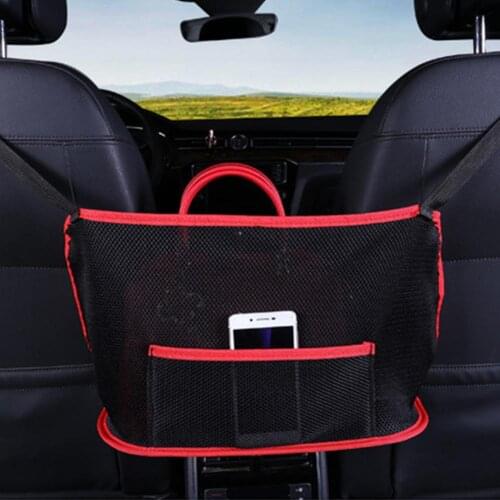New Car Two-seat Storage Net Pocket Car Net Pocket Handbag Bracket Car Pet Guardrail Increase Car Storage Space