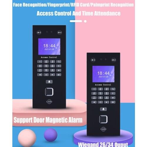 Face Recognition Access Control Facial Detection Door Lock Fingerprint Time Attendance Keypad TCP/IP USB RFID Card Palmprint
