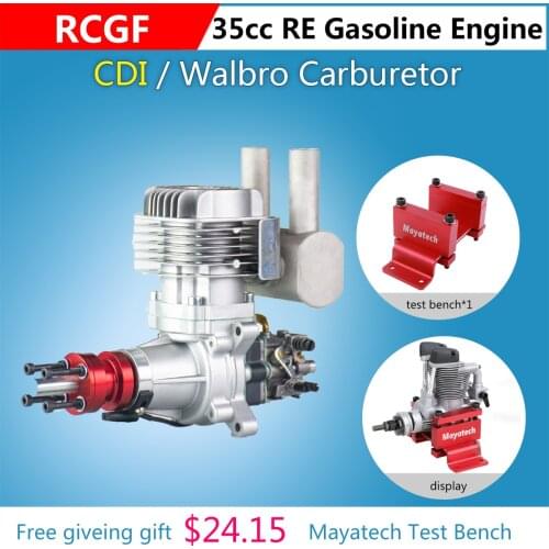 RCGF 35cc Rear Exhaust pipe Petrol/Gasoline Engine for RC Airplane Two Strokes Single Cylinder Natural Air Cooling