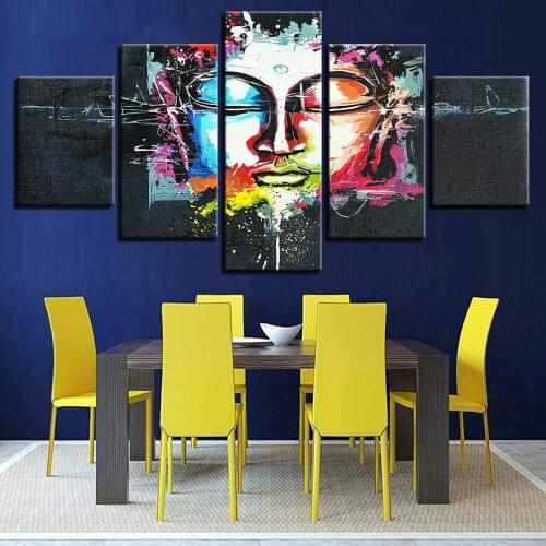 Modern Buddhism Posters and Prints Wall Art Canvas Painting Wall Decoration Lord Buddha Pictures For Living Room Wall