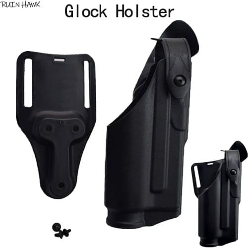 Tactical Glock A Reak Pistol 17 19 22 23 31 32 Belt Holster Right Hand with Flashlight Hunting Shooting Gun Waist Holster