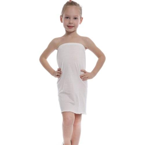 White Wrapped Tube Top Children Tutu Skirt Tube Top Connected Cotton Long Paragraph Evening Party Dress Girls Halloween Costume