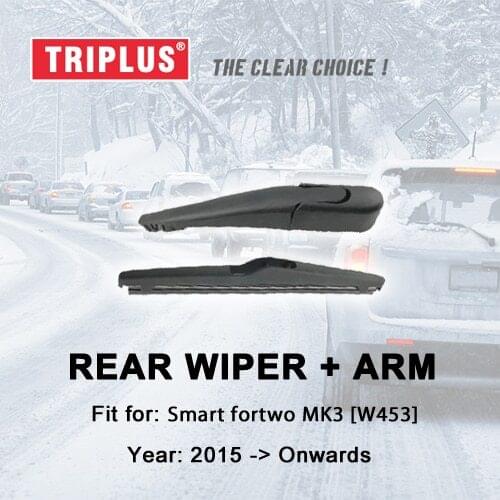 Rear Wiper Arm with Blade for Smart Fortwo MK3 (2015-Onwards) 1pc 7" 180mm, W453 Rear Wiper Arm & Rear Wiper Blades