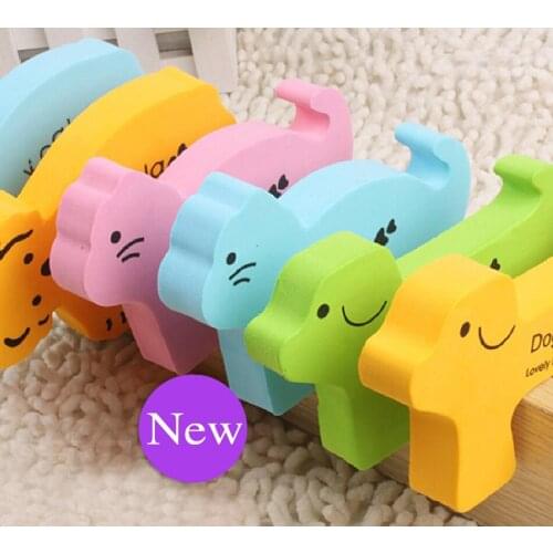 Gland Children Safety Door Stopper No Finger Pinch Foam Colorful Cartoon Child Kid Cushiony Finger Hand Safety 10pcs