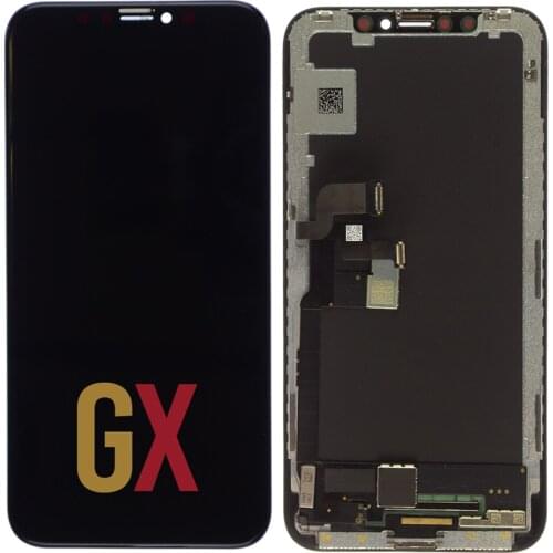 For iPhone X LCD Screen and Digitizer Assembly With Frame Replacement Black GX Hard OLED For iPhone X Display