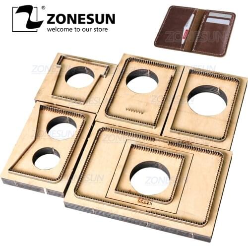 ZONESUN Credit Card Holder Coin Purse Customized Leather Cutting Die Handicraft Tool Punch Cutter Mold Diy Paper Wallet Cut Die