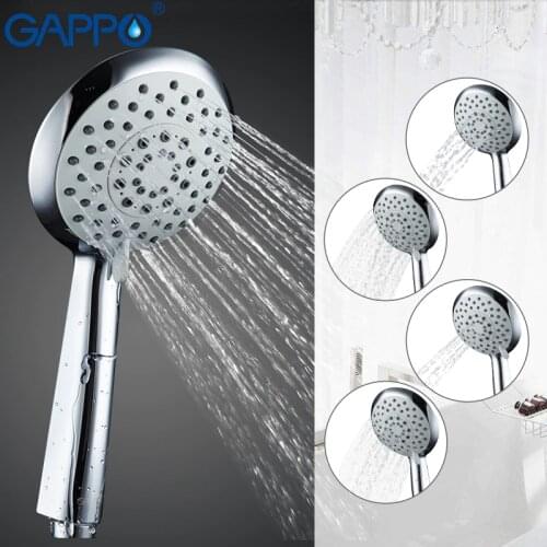 Gappo 1Pc Top Quality Five Ways Round hand shower heads bathroom accessories ABS in chrome Plated water saving shower head