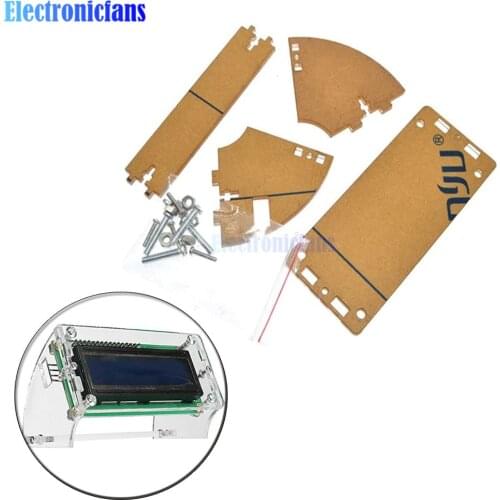 1 Pcs Transparent Acrylic Shell board for LCD1602 LCD Screen with Screw/Nut LCD1602 Shell Case Holder (no with 1602 LCD)