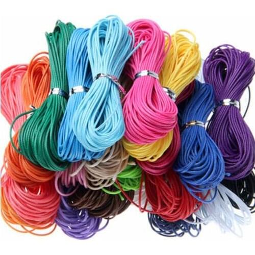 10 meters 1MM Waxed Leather Thread Wax Cotton Cord String Strap Necklace Rope Bead For shamballa Bracelet 9 Colors Choice