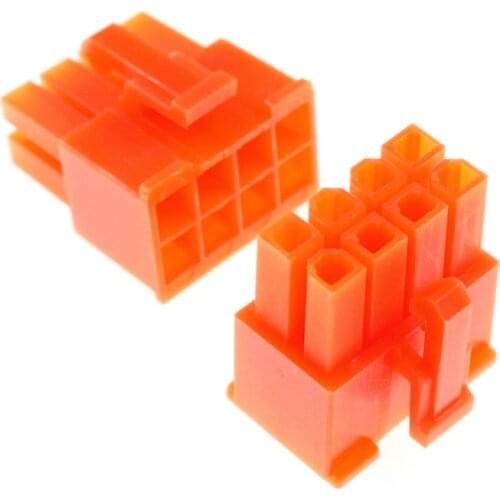 100pcs 5557 8 Position PCI-E PCIe ATX CPU 8 Pin Male Plug Housing 4.20 mm Computer Power connector Plastic Shell Red