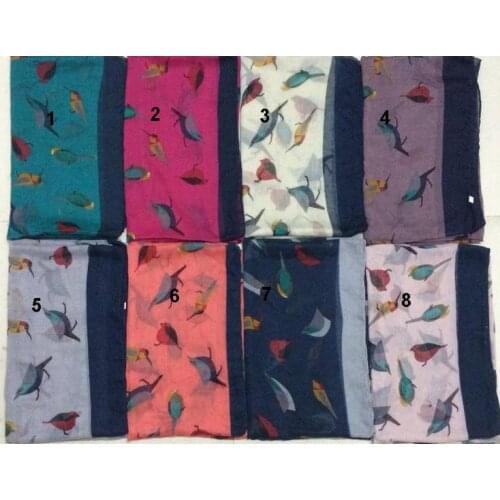 120pcs/lot new fashion summer Lucky Bird scarf shawl pashmina/bird print scarf