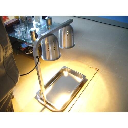 2 light Food Warmer Heating Element Food Heat Lamp Food store equipment