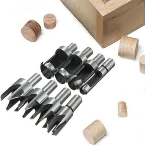 4pcs of conical straight mortise and tenon cutter 5/8 "1/2" 3/8 "1/4" woodworking cork drill cutter