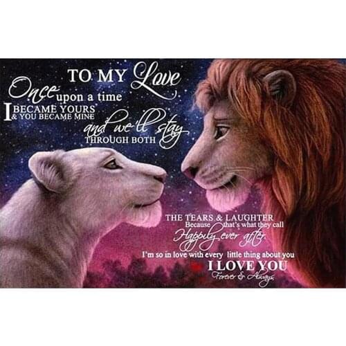 New 5D DIY diamond paintings Animal poster doll full Diamond Embroidery Lion Pattern 3D Cross stitch kits mosaic wall stickers