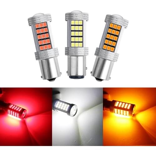 2X 1156 BA15S P21W Canbus Car LED Bulb 1157 BAY15D P21/5w Turn Signal Light Parking 2835 66SMD Auto Tail Lamp Super Bright White