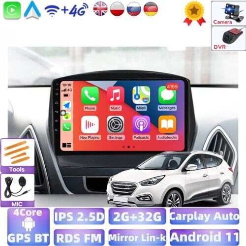 For Hyundai Tucson 2 LM IX35 2009-2015 Car Radio Multimedia Video Player Navigation GPS Android 2G+32G IPS WiFi