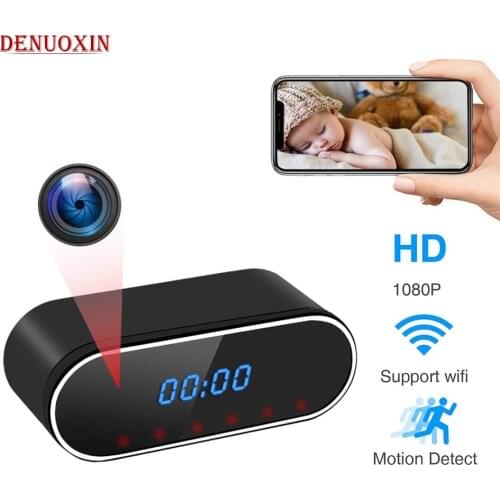 1080P Wireless Mini Camera Wifi Secret Clock IP/AP Security Cam with Night Vision and Remote Monitor Camcorder Micro Home Camera