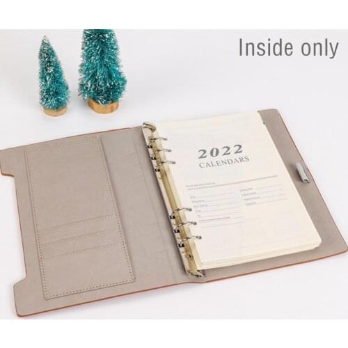 2022 Journal Agenda Plannner Notebook A5 Insert Refills Holes Binder 6 Inner Planner 80g Core Diary Ring Paper Leaf E8q1