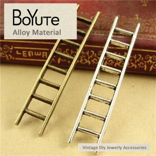 BoYuTe (50 Pieces/Lot) 10*51MM Antique Bronze Silver Plated Zinc Alloy Materials Ladder Pendant Diy Jewelry Findings Accessories