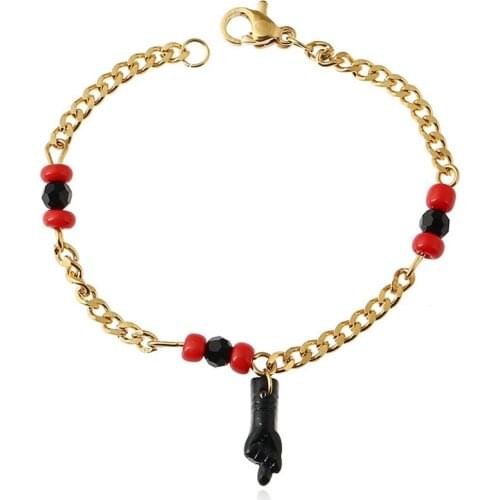 Pulsera Mano De Azabache Bebe/18kc Gold Filled Baby Azabache Bracelet Charm Gifts