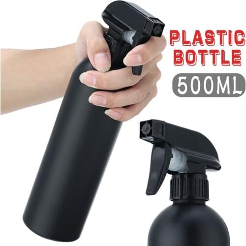 500ML Black Empty Spray Bottle Alcohol Disinfectant Dispenser Salon Barber Bottles Plastic Mist Water Sprayer Barber Tool