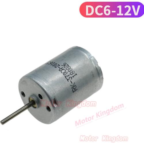 RK-370CA-20165 DC Motor 6V-12V 13000RPM High Speed Carbon Brush 24mm Round Electric Motor 2mm shaft DIY Hobby Toy Car Boat