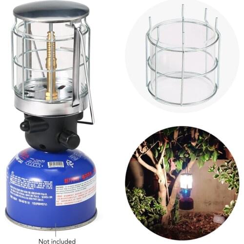 Camping Gas Lamp With Piezo Lighter Tent Gas Lantern Flat Tank Gas Lantern for Camping Hiking Backpacking Camping Supplies