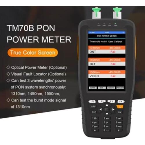 PON optical power meter high-precision network detector optical power meter red light FTTH online tester TM70B